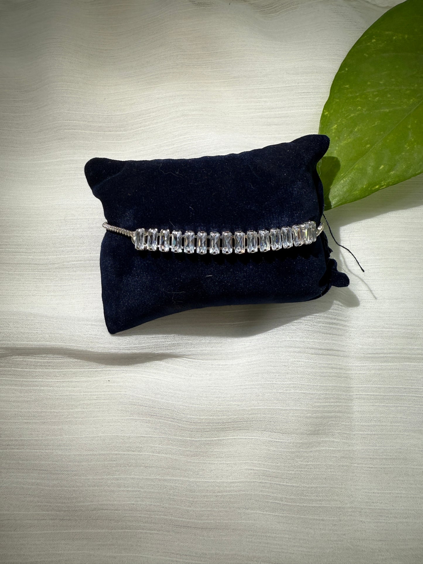 Zircon Silver-Plated Bracelet