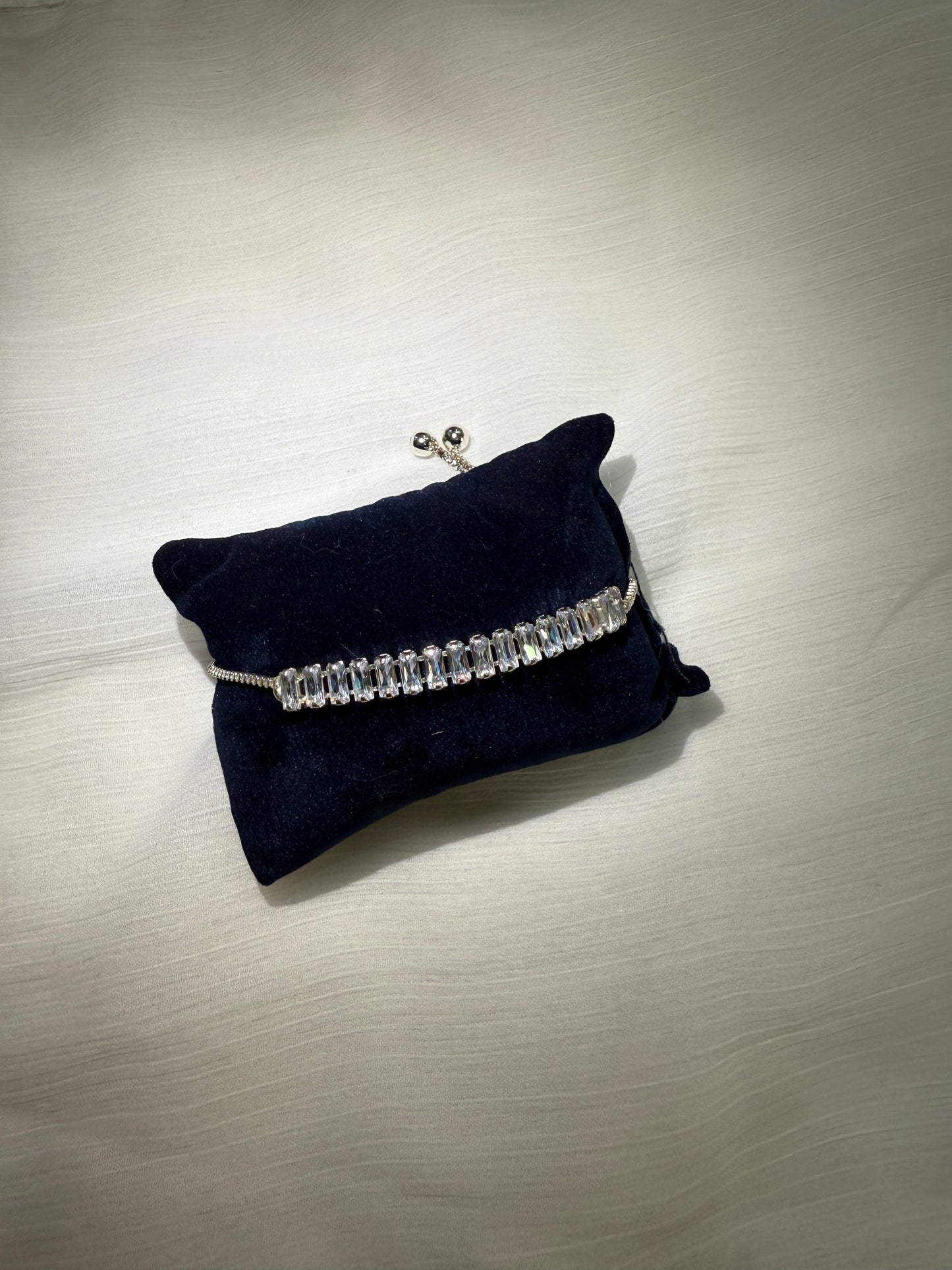 Zircon Silver-Plated Bracelet