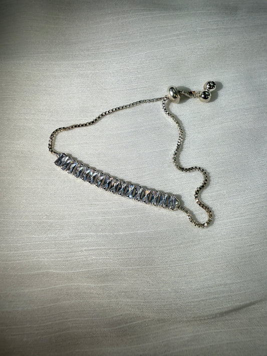 Zircon Silver-Plated Bracelet
