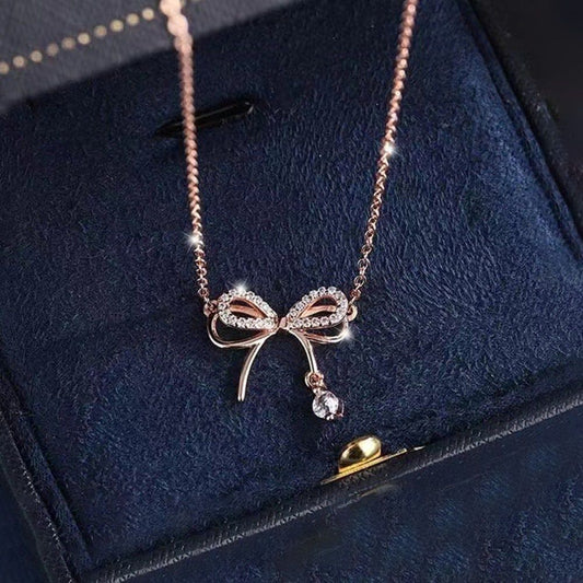 Infinity Shape Korean Pendant (Rose Gold)
