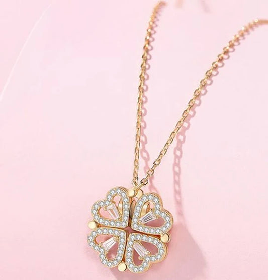 Elegant Rose Gold 4-Leaved Clover Necklace
